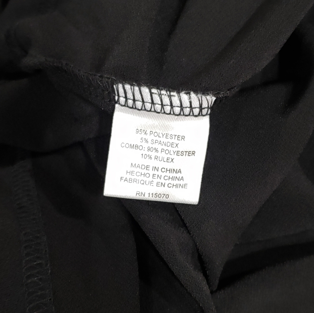 Nina Leonard Black Sleeveless Dress W/ Gold Detailing - Picture 6 of 7